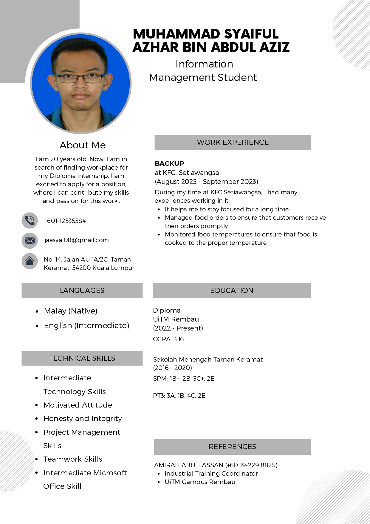 Resume Syaiful